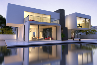 amazing luxury house with modern pool